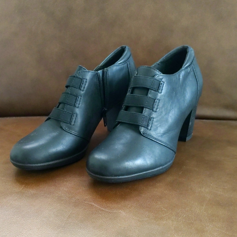 Clarks black booties
